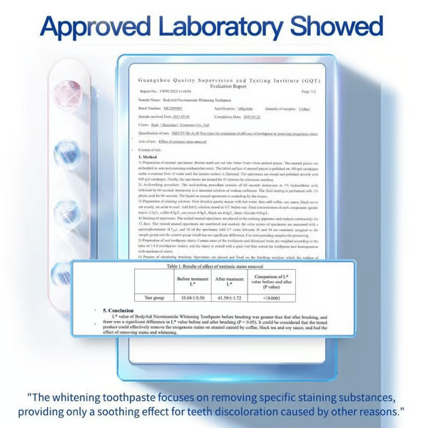 š„Nicotinamide Probiotic Whitening Toothpaste - Free of Fluoride, Nicotinamide, Anti plaque