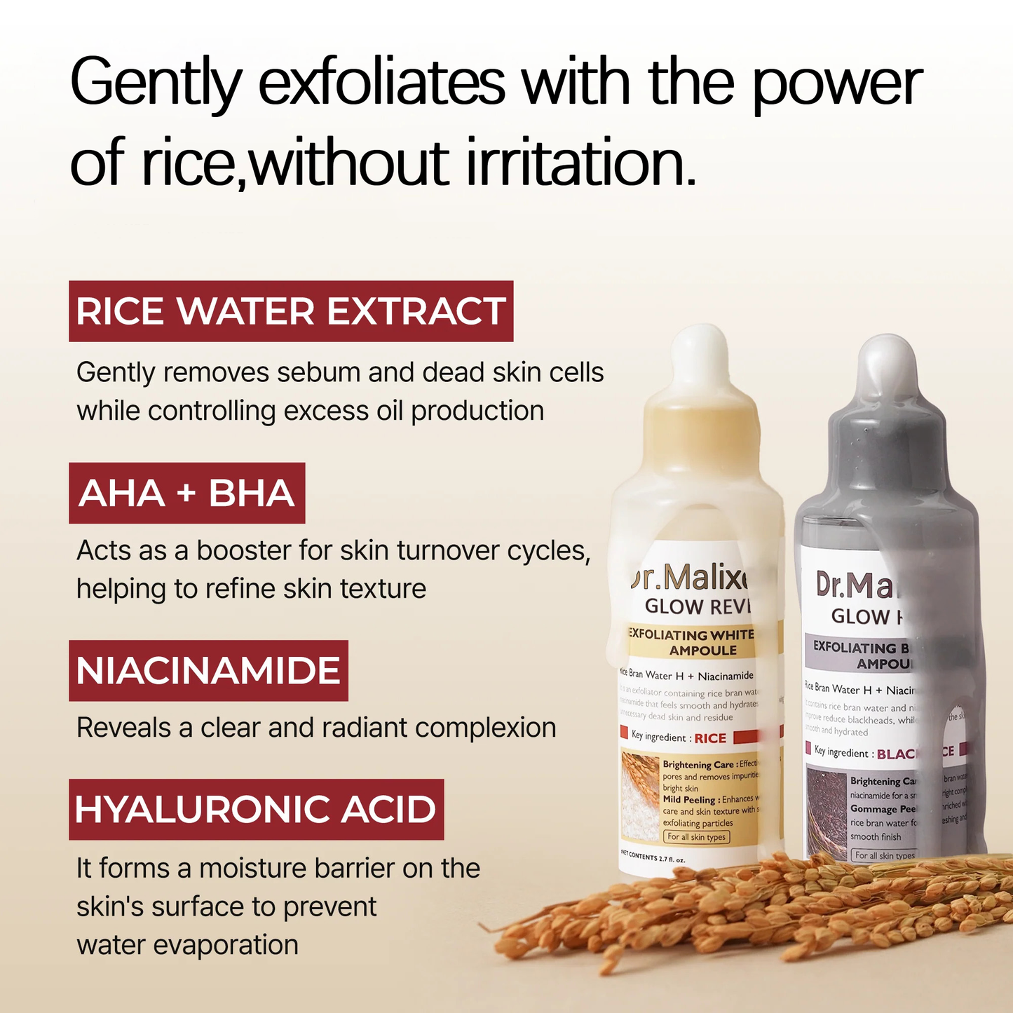 Final 3 Hours: 42% OFF🔥 Gentle Exfoliator Glow Rice Ampoule-Suitable for All Skin Types