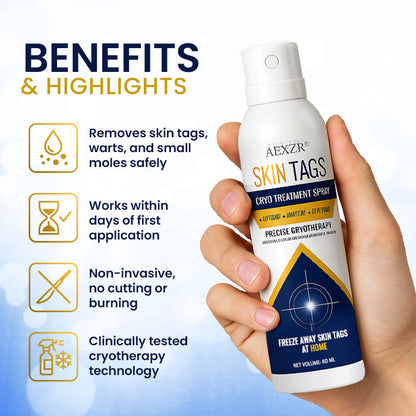 AEXZR® Skin Tag Cryo Treatment Spray🧊 Precision Cryo-Tech: Freezes Away Skin Tags & Warts in Seconds – No Blades, No Pain.