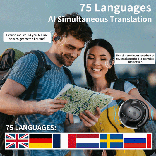 🏆#1 Best Seller ⏰LAST DAY 40% OFF 💎AI Translation Wireless OWS Bluetooth5.4 Earphones (Fit iOS & Android)