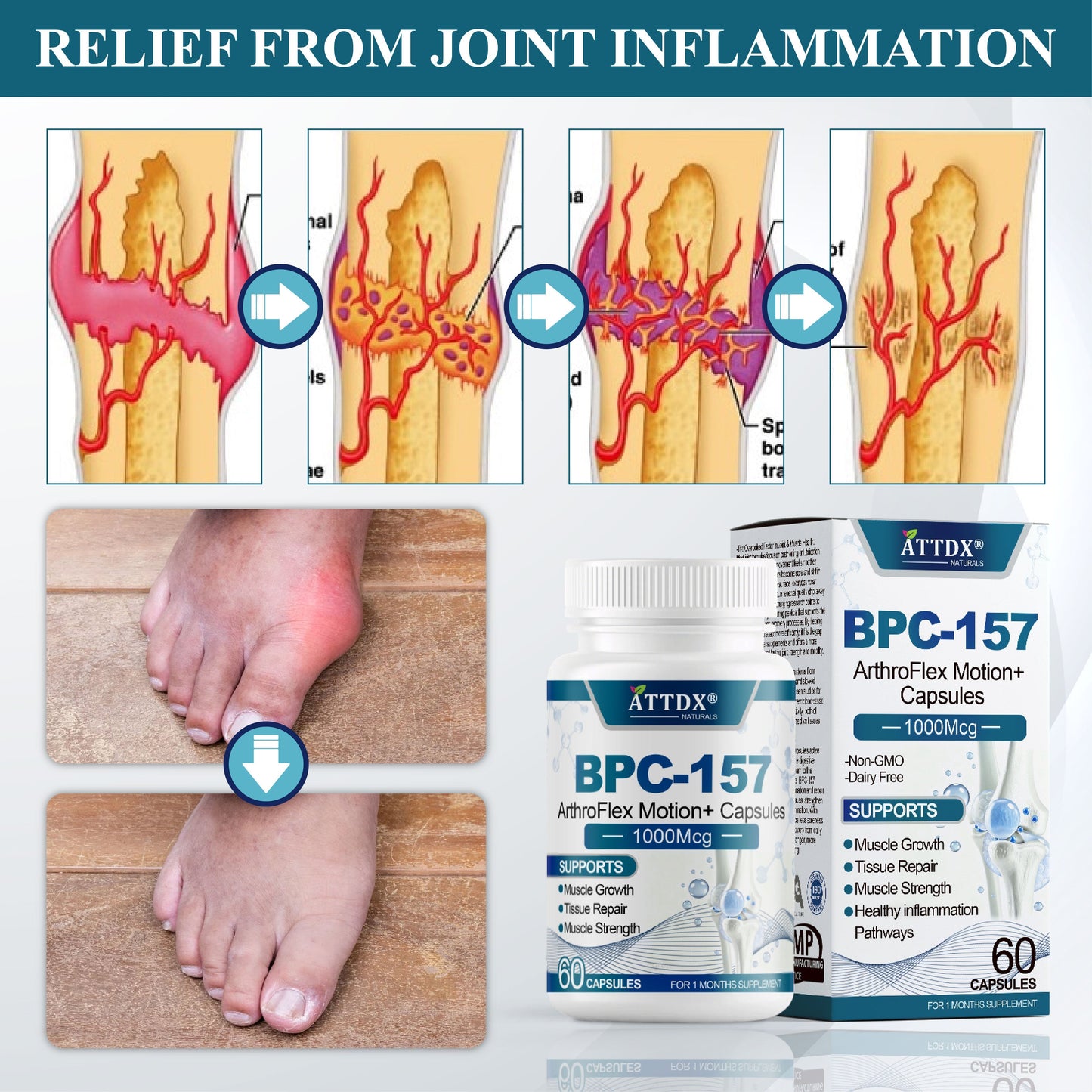 ATTDX® BPC-157 ArthroFlex Motion+ Capsules