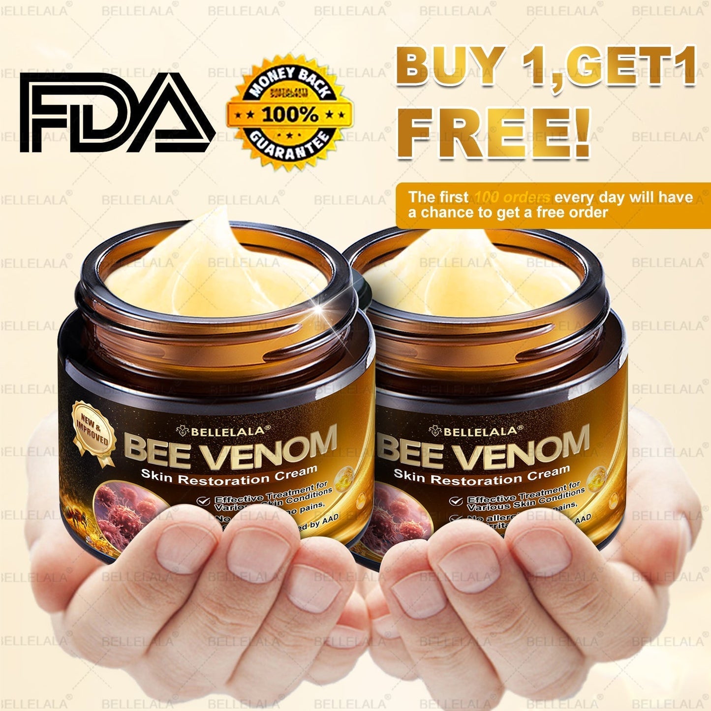 NEW & IMPROVED ✨Bellelala® 𝖡𝖾𝖾 𝗏𝖾𝗇𝗈𝗆 𝖲𝗄𝗂𝗇 𝖱𝖾𝗌𝗍𝗈𝗋𝖺𝗍𝗂𝗈𝗇 𝖢𝗋𝖾𝖺𝗆